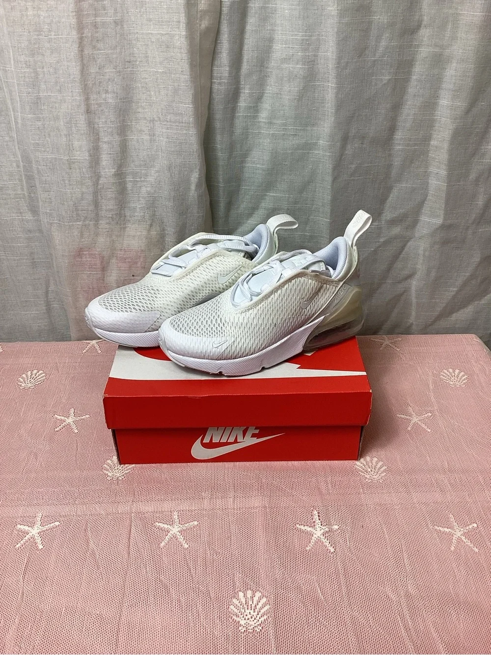 Nike Air Max 270 (PS)- White; Size 12C